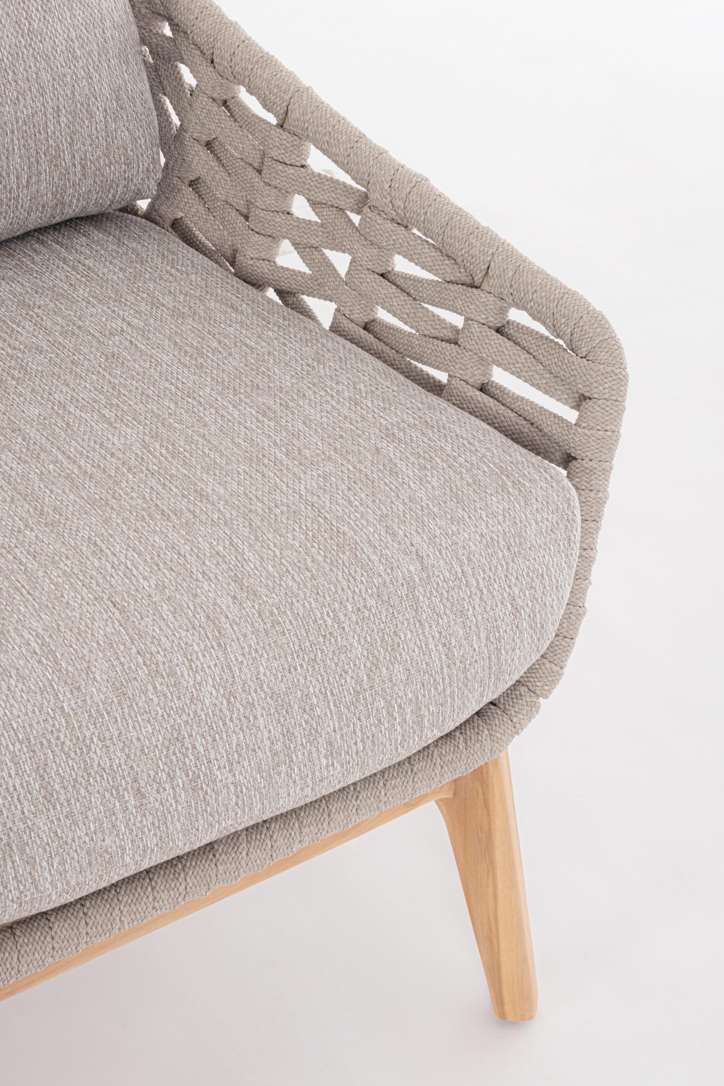 Bizzotto Tamires Beige / Teak Loungesessel