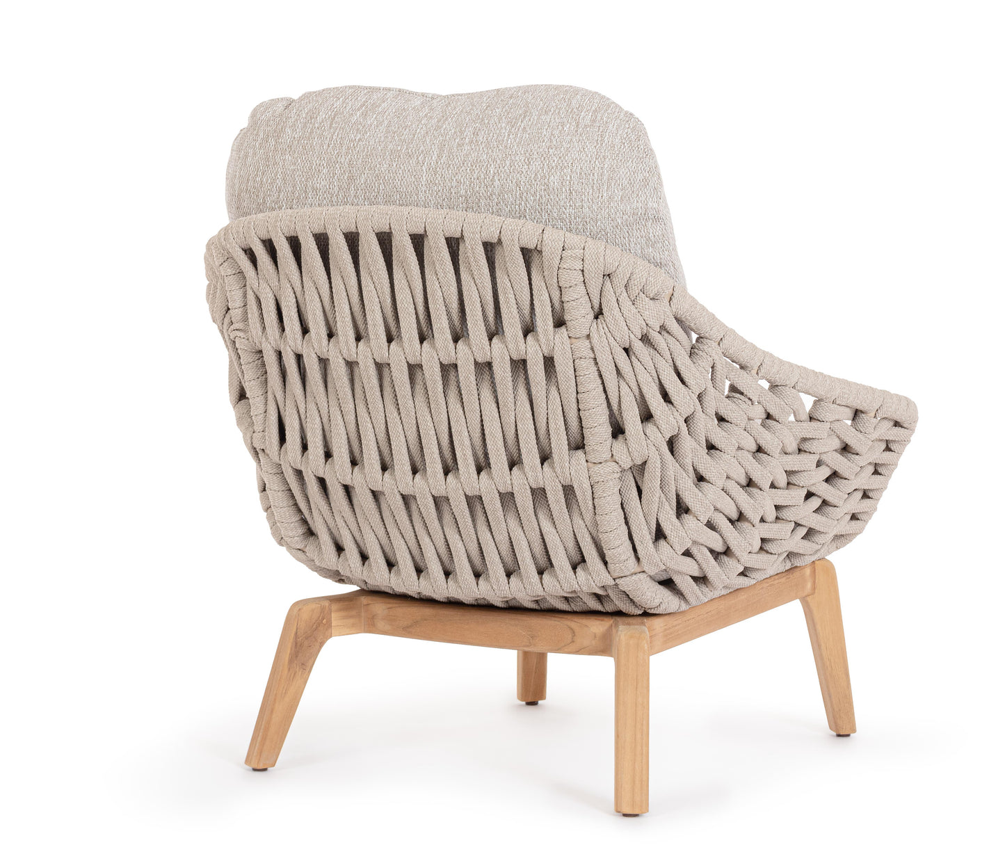 Bizzotto Tamires Beige / Teak Loungesessel