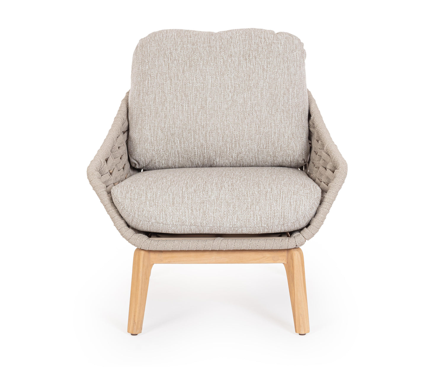 Bizzotto Tamires Beige / Teak Loungesessel