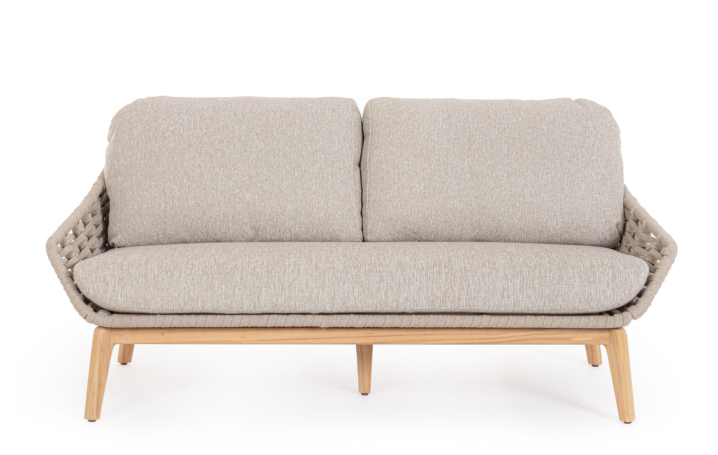 Bizzotto Tamires Beige / Teak Lounge Sofa 2-seater