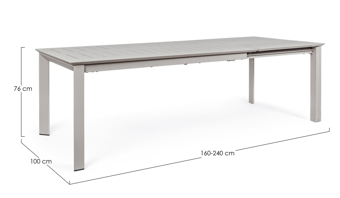 Bizzotto Konnor Extendable Garden Table 160-240 x 100 cm