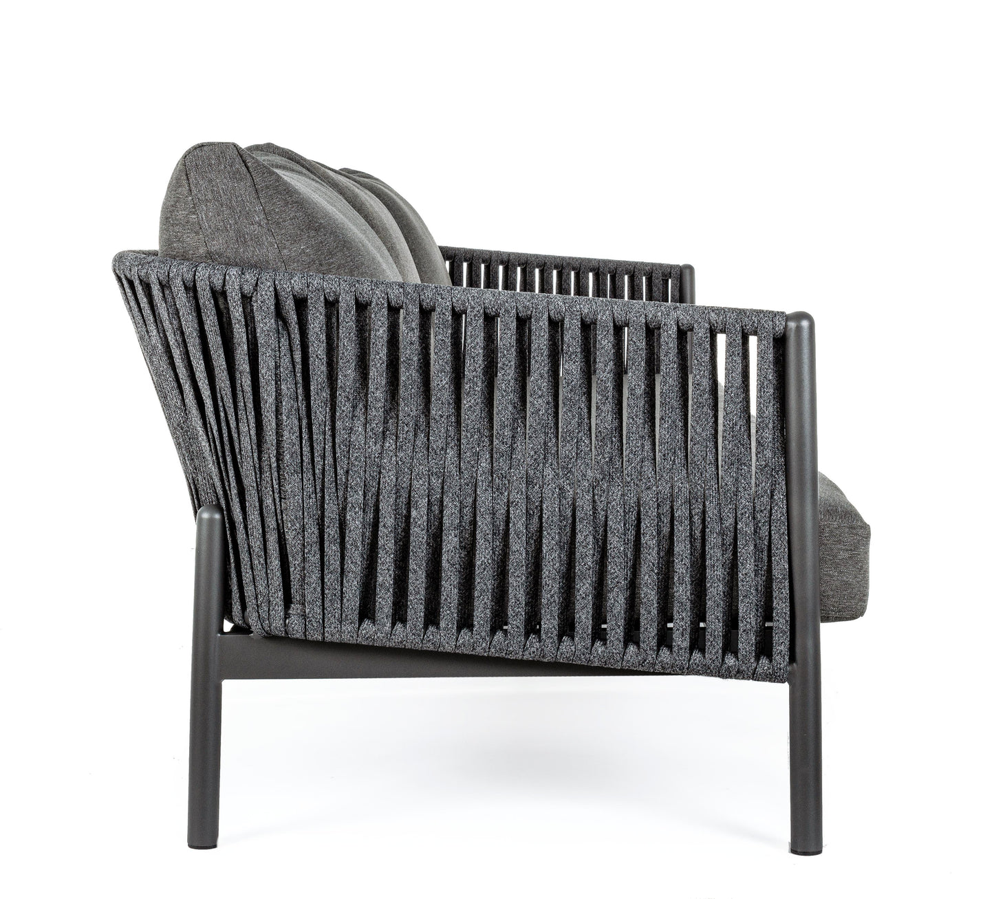 Bizzotto Florencia Anthracite Lounge Sofa 3-seater