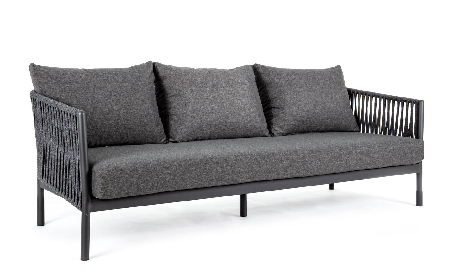 Bizzotto Florencia Anthracite Lounge Sofa 3-seater