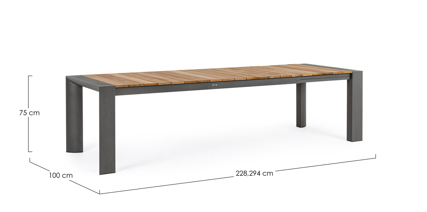 Bizzotto Cameron Extendable Garden Table 228-294 x 100 cm