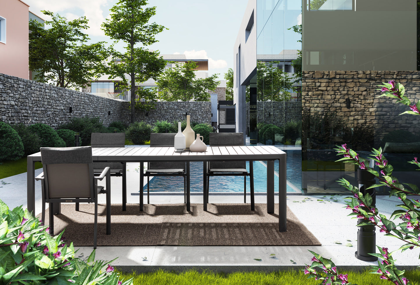 Bizzotto Kiplin Extendable Garden Table 180-240 x 100 cm