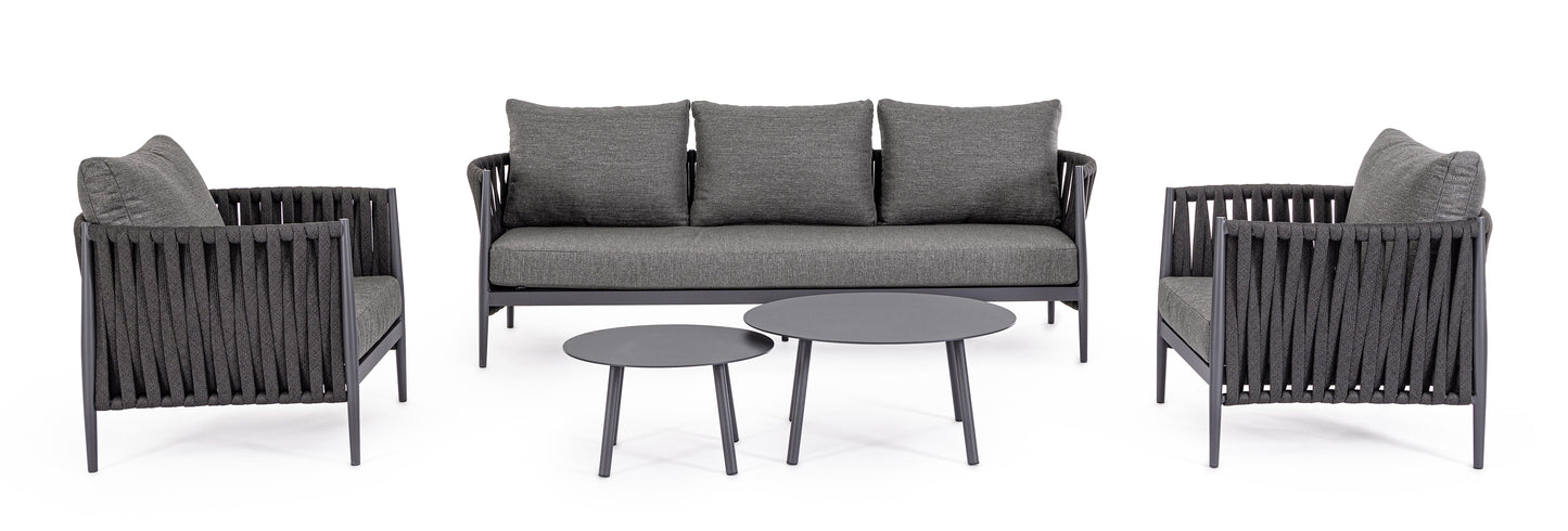 Bizzotto Aminta Anthrazit Couchtisch (2er-Set)