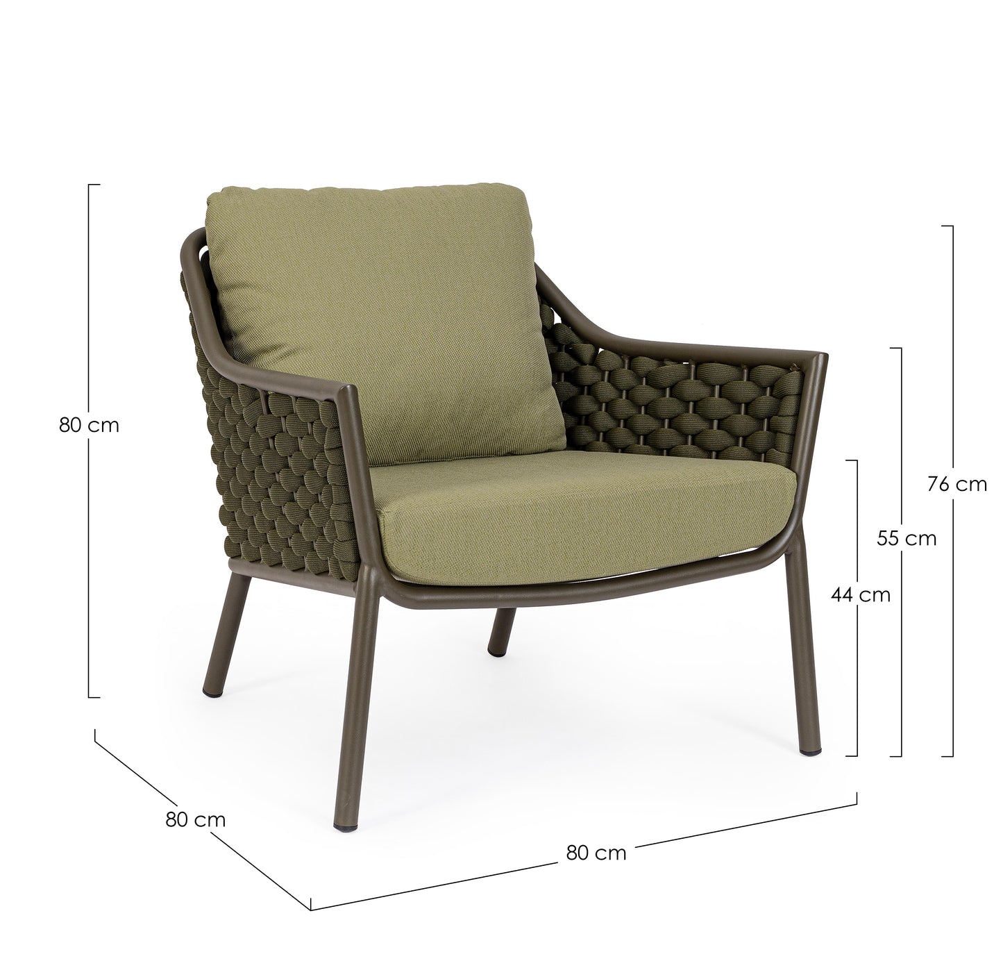 Bizzotto Everly Olive Loungesessel