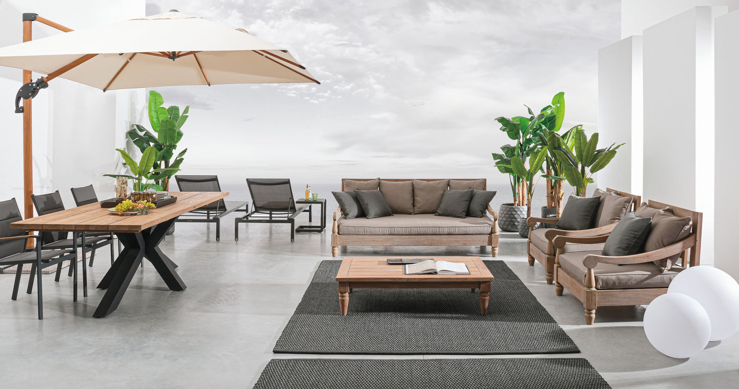 Bizzotto Ramsey Black Garden table 240 x 100 cm