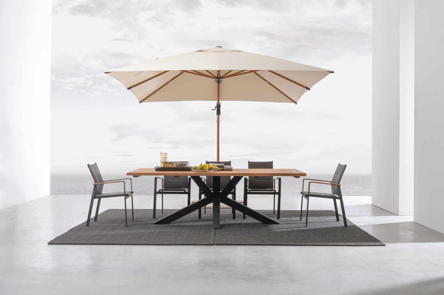 Bizzotto Ramsey Black Garden table 240 x 100 cm