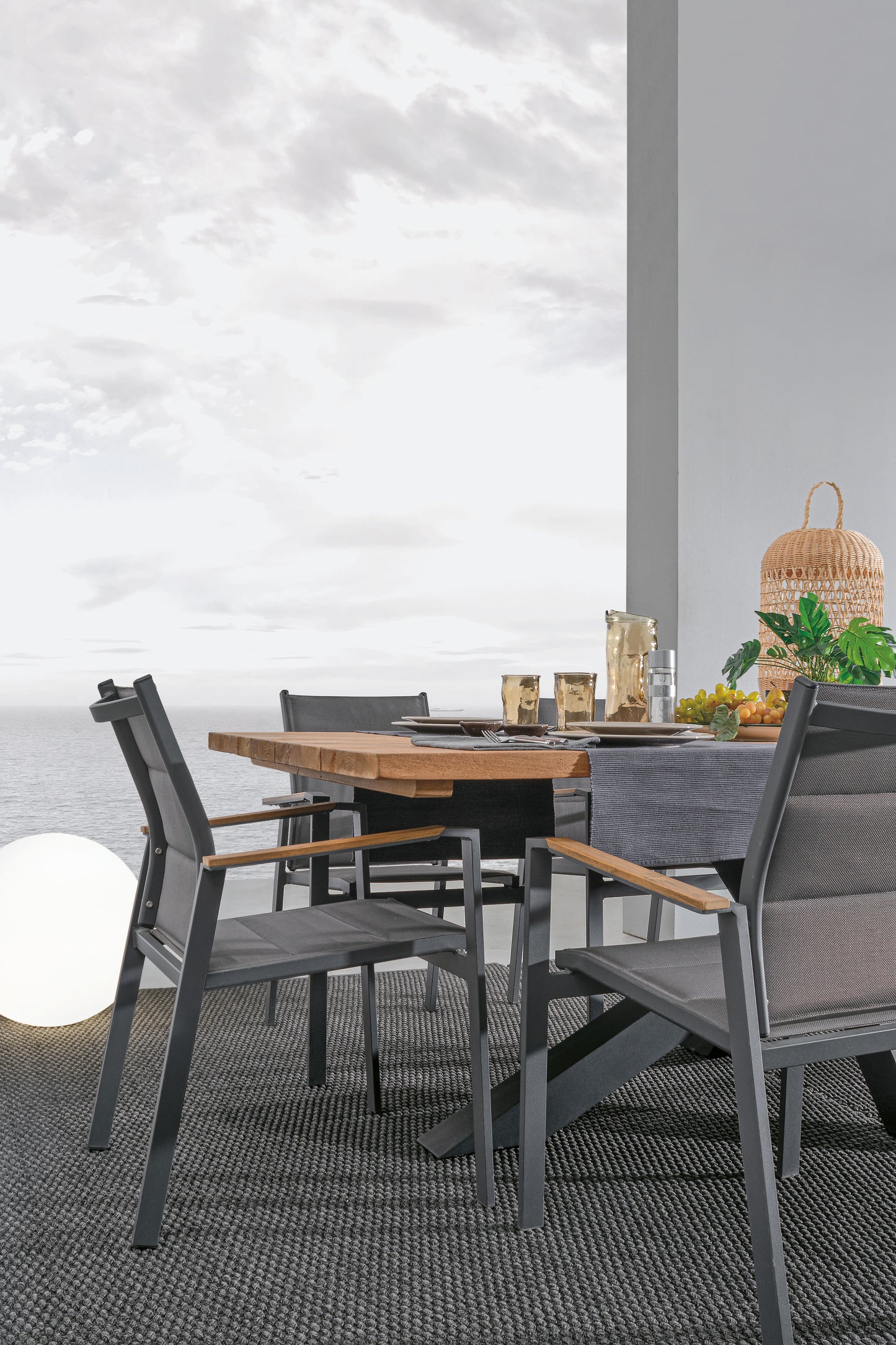 Bizzotto Ramsey Black Garden table 240 x 100 cm