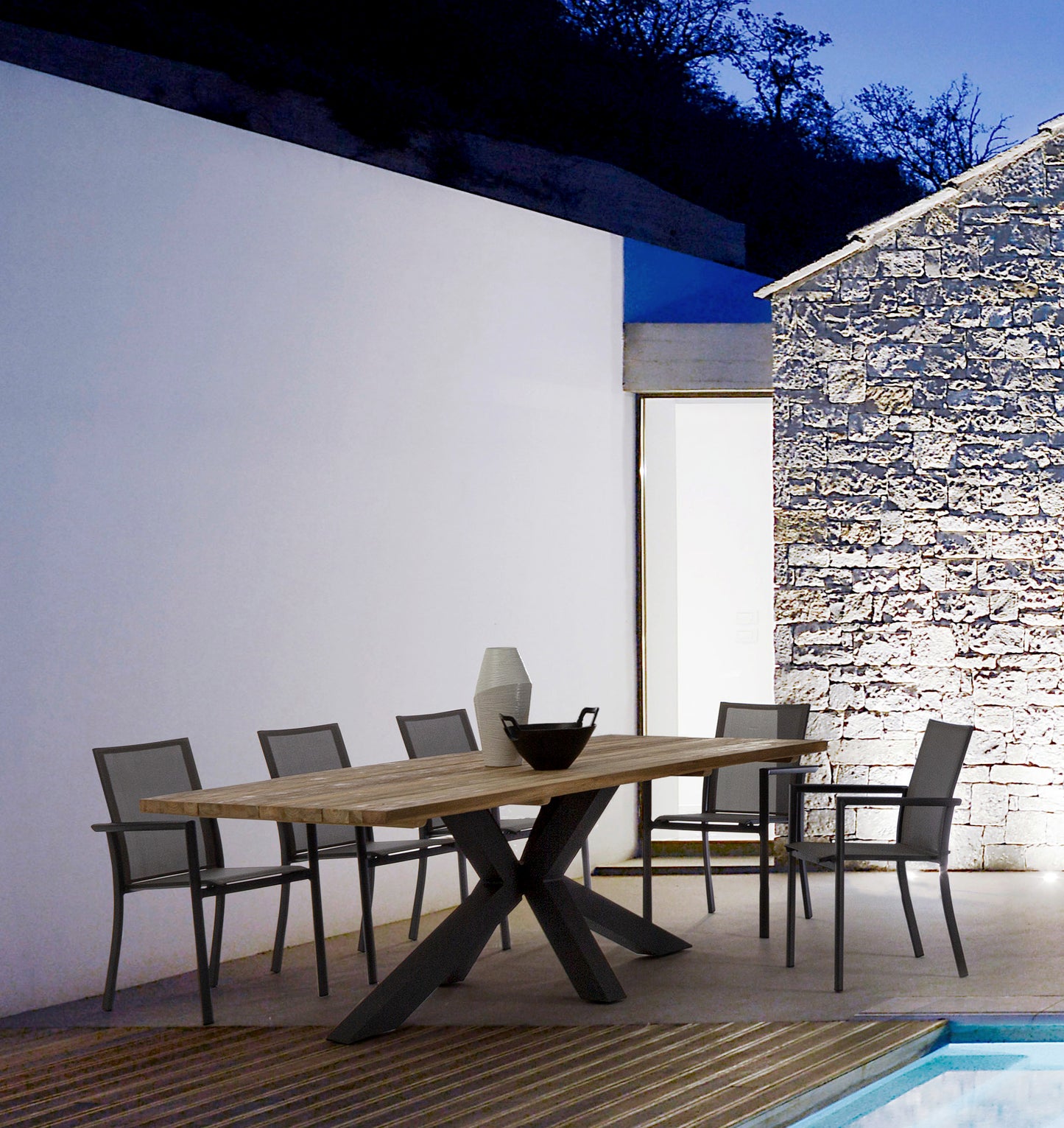 Bizzotto Ramsey Black Garden table 240 x 100 cm