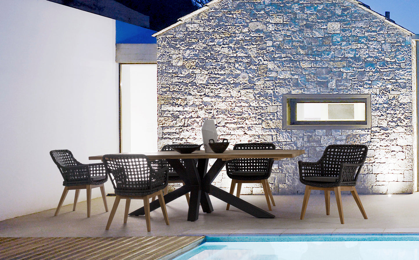 Bizzotto Ramsey Black Garden table 240 x 100 cm