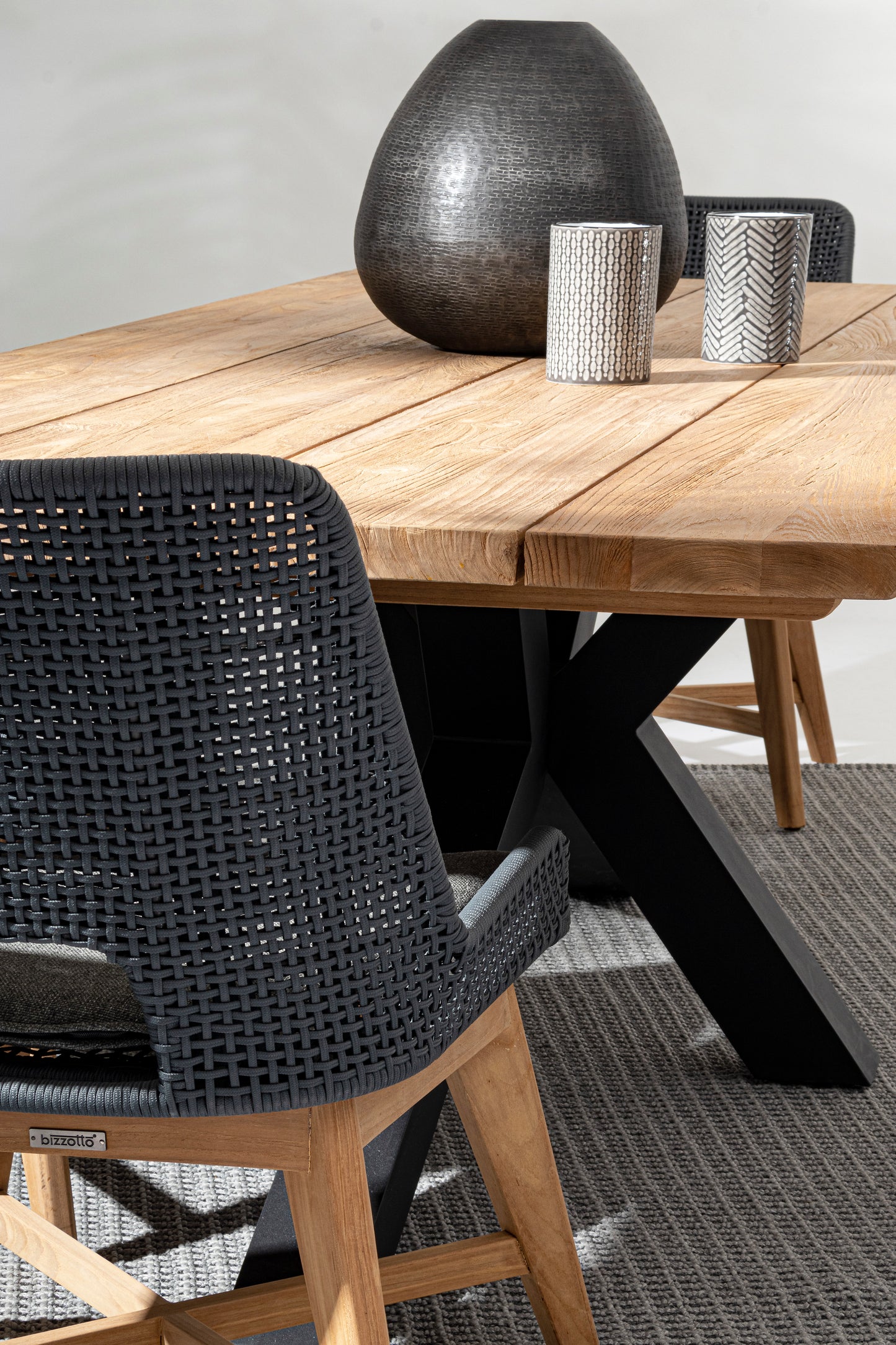 Bizzotto Ramsey Black Garden table 240 x 100 cm