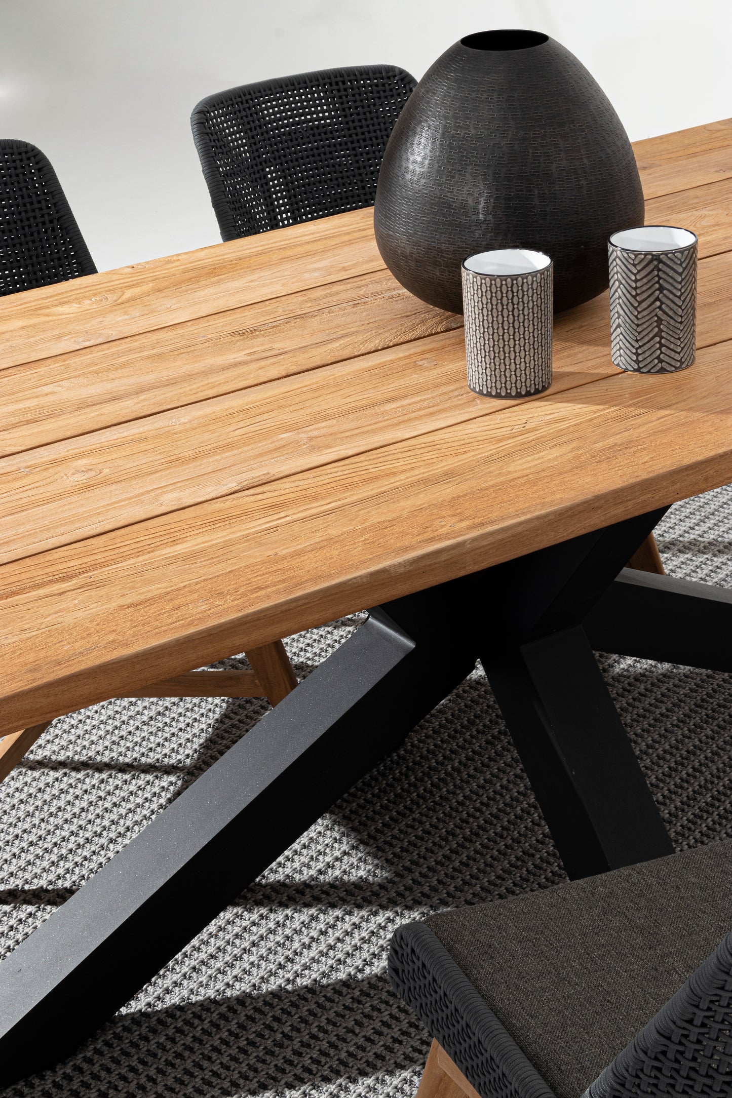 Bizzotto Ramsey Black Garden table 240 x 100 cm