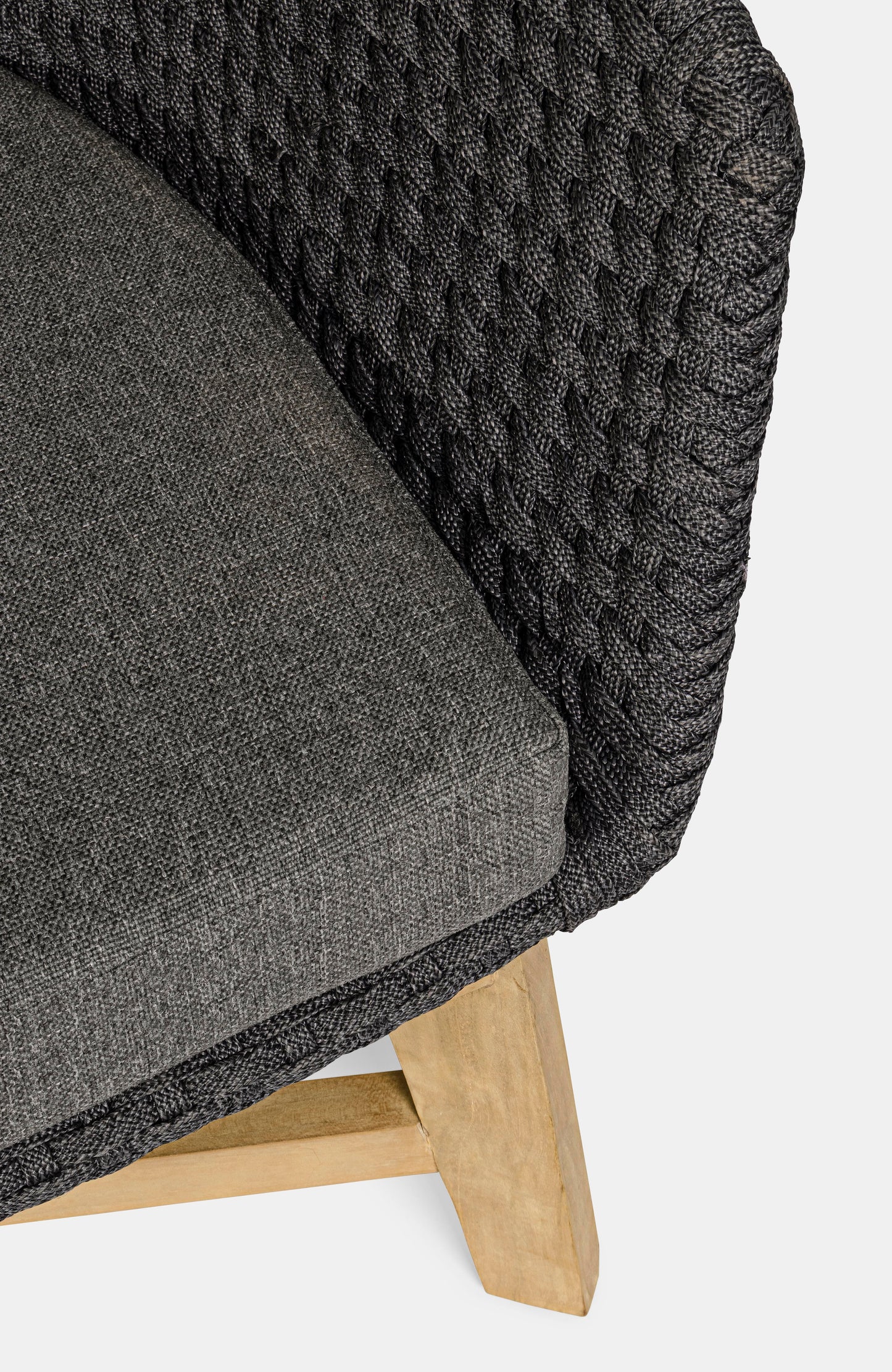 Bizzotto Coachella Anthracite / Teak Lounge Sofa 2-seater