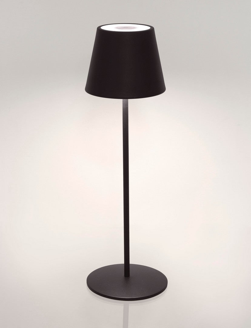 Bizzotto Etna Tischlampe Led Schwarz 38 cm (wiederaufladbar)