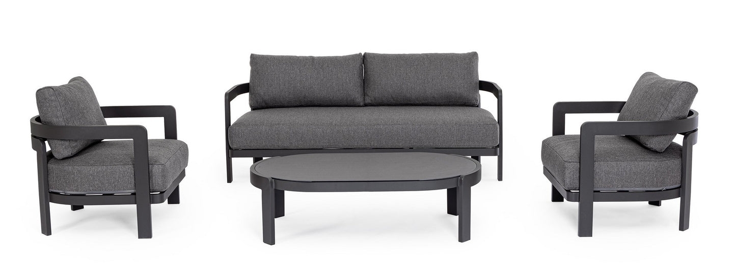 Bizzotto Loungeset Presley 'Anthrazit' 4-teilig