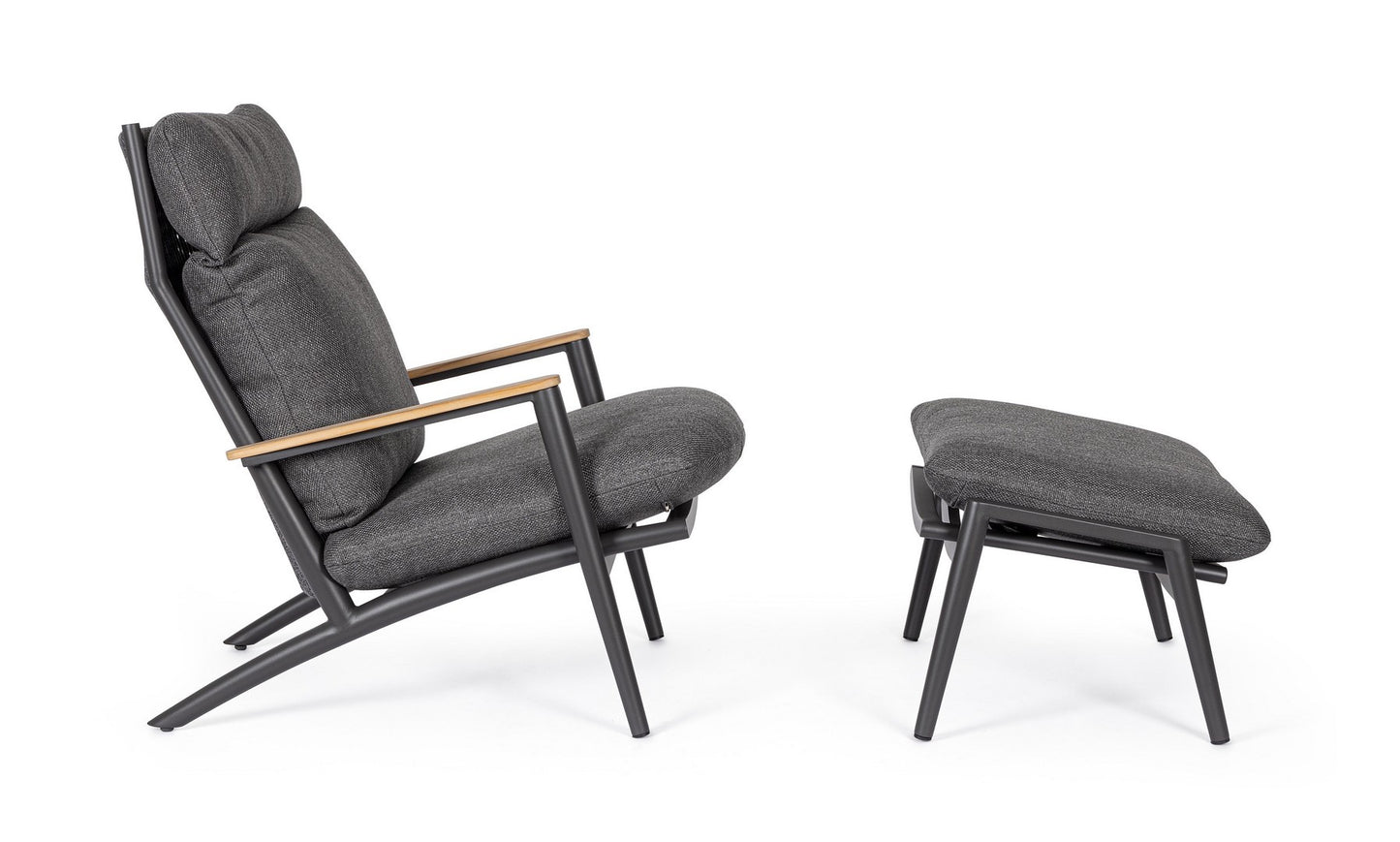 Bizzotto Ibisco Loungestoel Antraciet