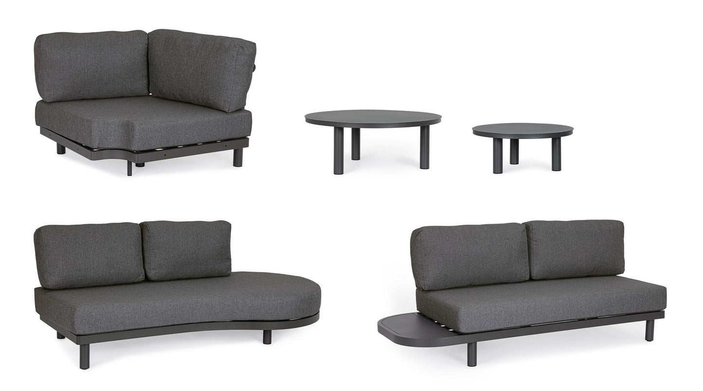 Bizzotto Lounge set Hercules 'Anthracite' (corner sofa)