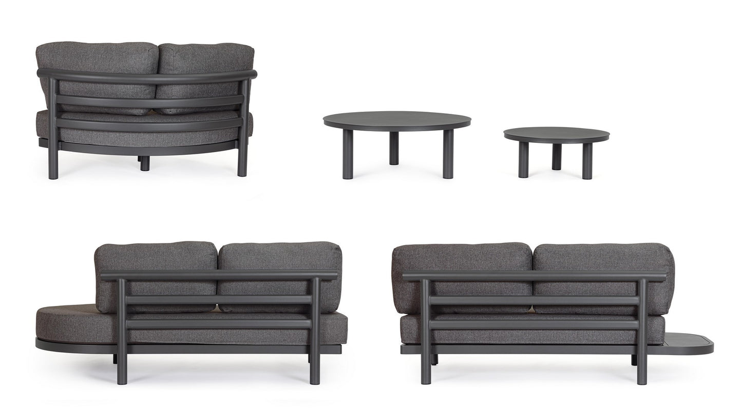 Bizzotto Lounge set Hercules 'Anthracite' (corner sofa)