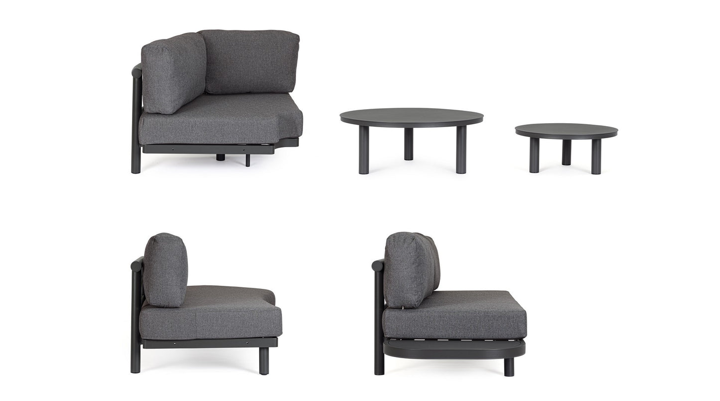 Bizzotto Lounge set Hercules 'Anthracite' (corner sofa)