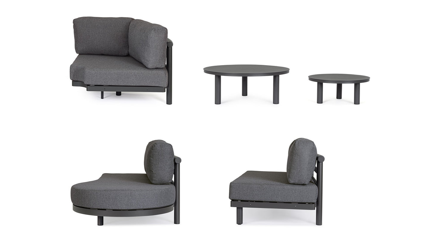Bizzotto Lounge set Hercules 'Anthracite' (corner sofa)