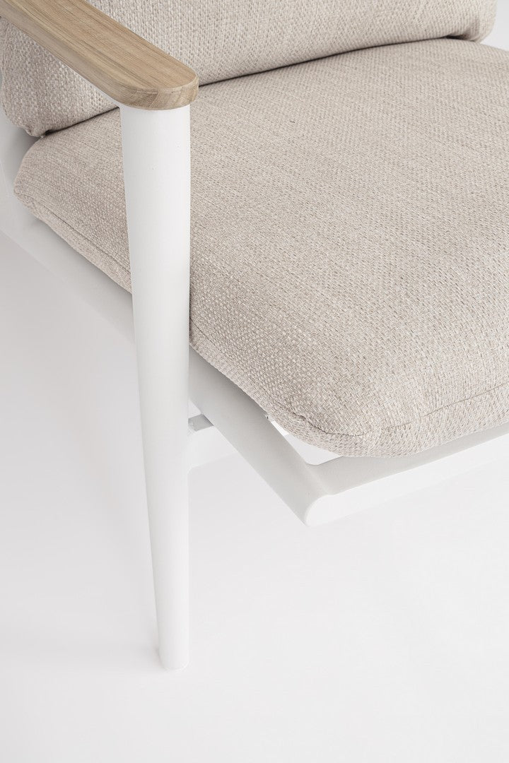 Bizzotto Loungeset Ibisco 'Weiß/Natur' 4-teilig
