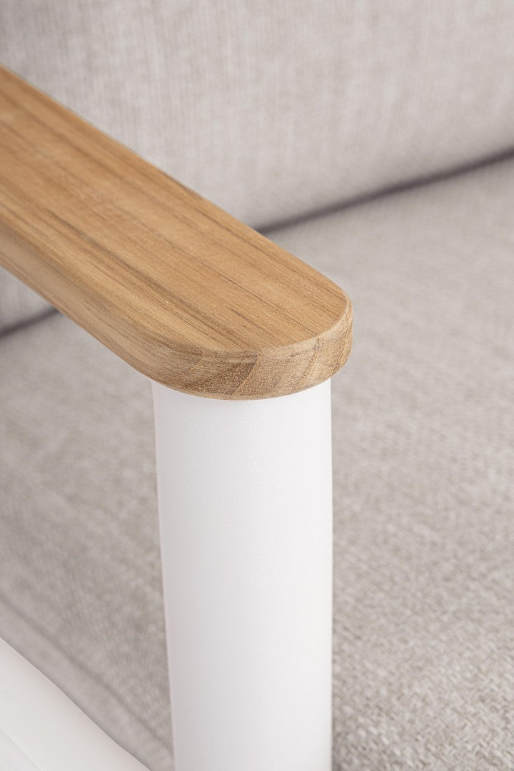 Bizzotto Loungeset Ibisco 'Weiß/Natur' 4-teilig