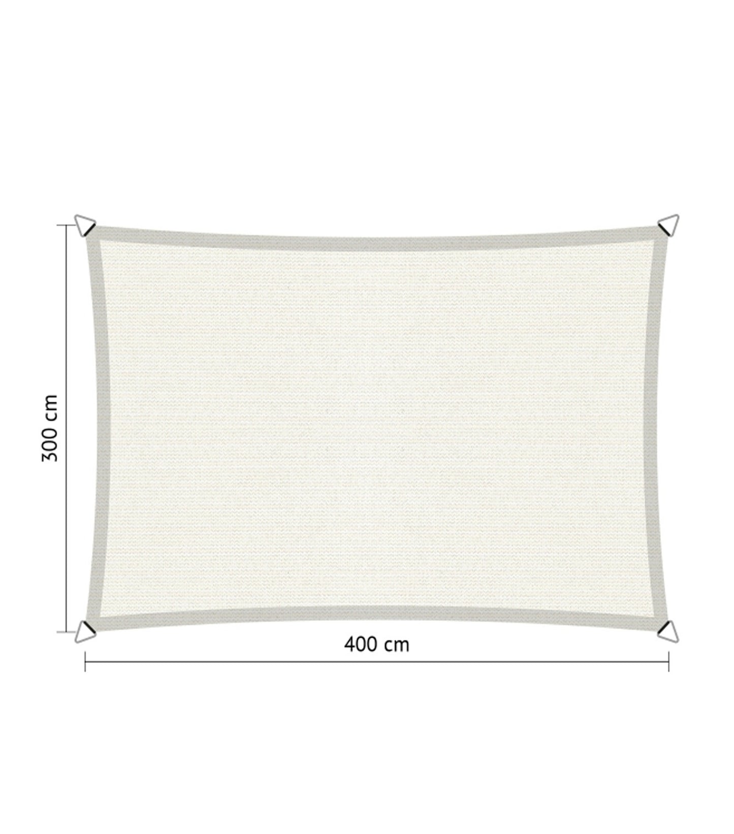 Shadow Comfort Shade Cloth Rectangular 3 x 4 meters Arctic White