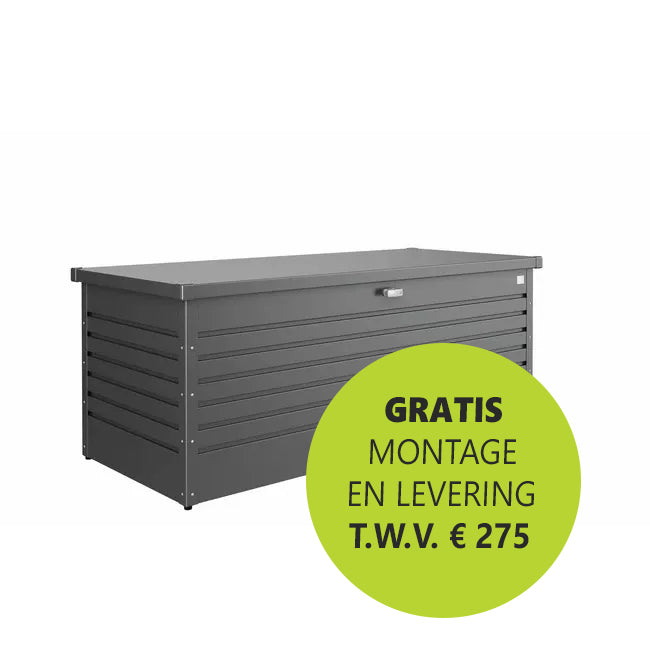 Biohort HobbyBox Kussenbox Donkergrijs metallic 180 cm