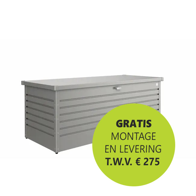 Biohort HobbyBox Kussenbox Kwartsgrijs metallic 180 cm