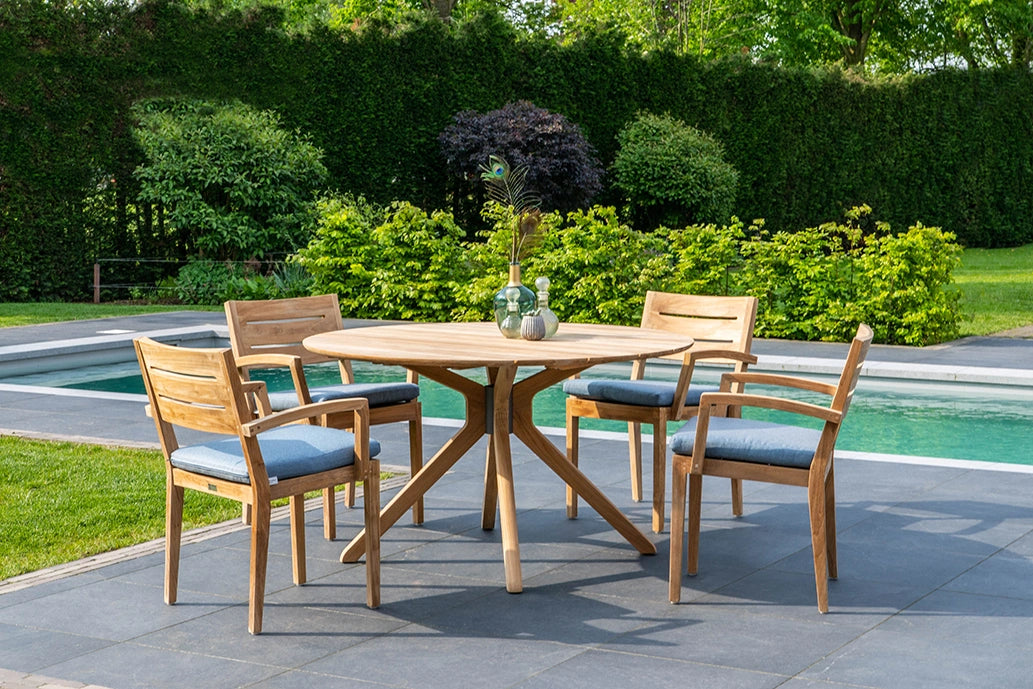 Traditional Teak Carmen Teak Garden Table Ø 132 cm