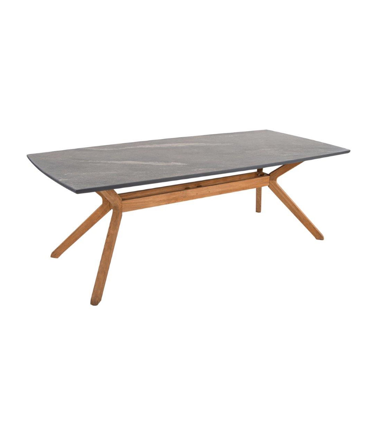 Traditional Teak Carmen Ceramic Garden Table 220 x 102 cm