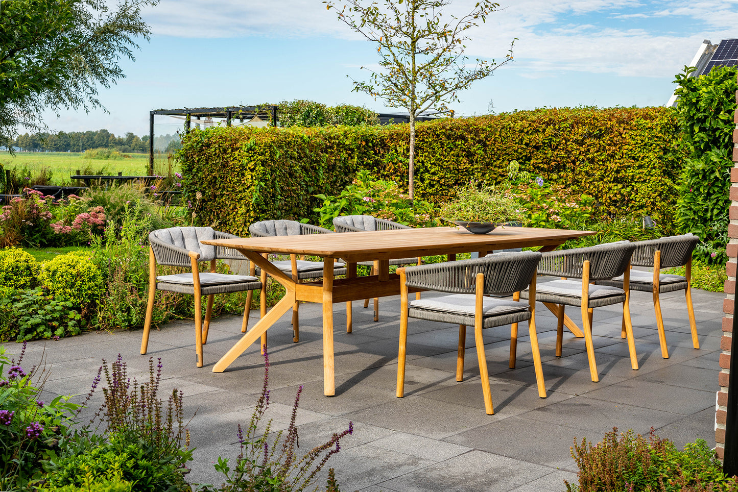 Traditional Teak Carmen Teak Garden Table 220 x 102 cm