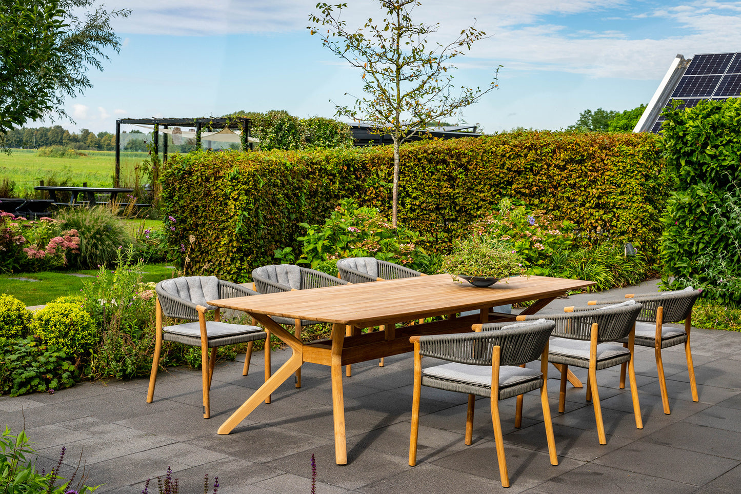 Traditional Teak Carmen Teak Garden Table 220 x 102 cm