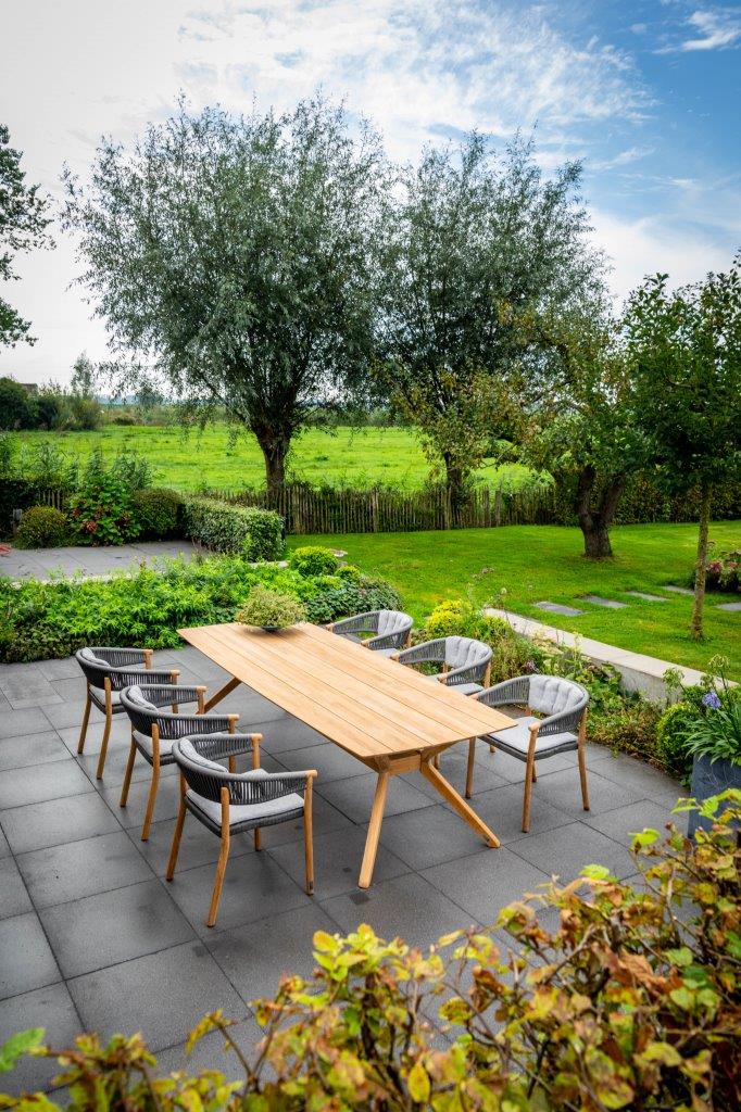 Traditional Teak Carmen Teak Garden Table 220 x 102 cm
