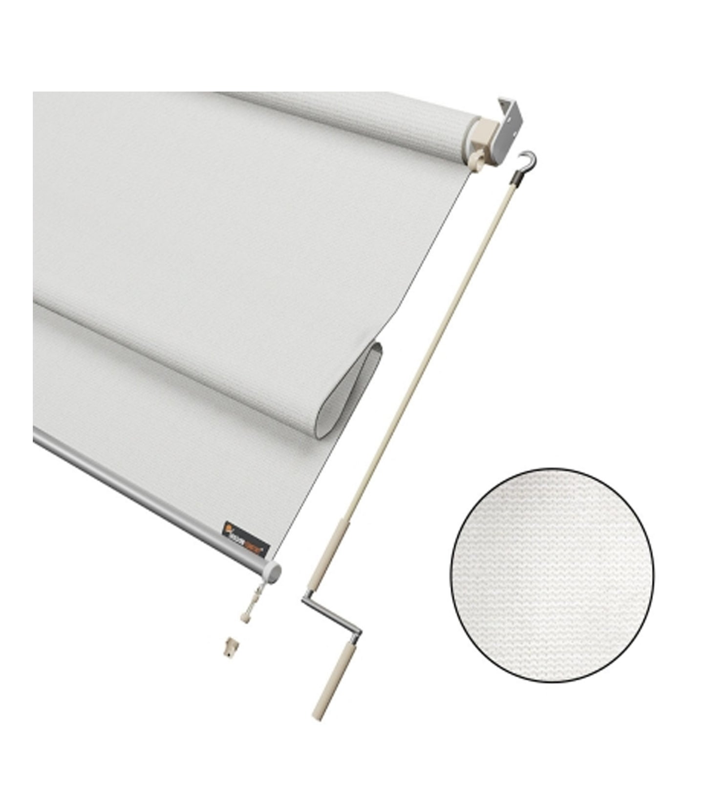 Shadow Comfort Roller Blind Outdoor 1.98 x 2.40 meters Arctic White