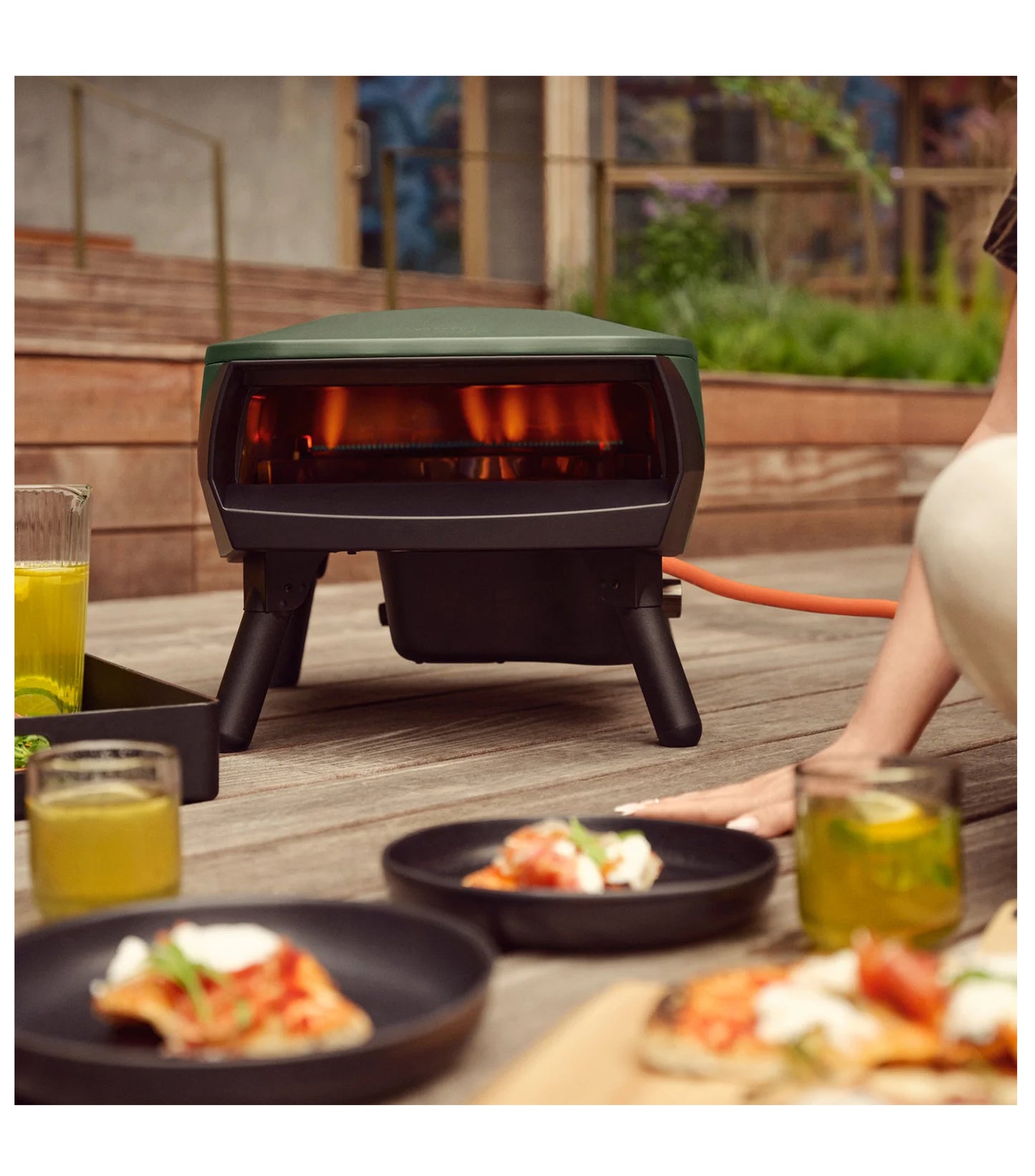 Witt Etna Rotante Piccolo Pizza Oven Matte Green