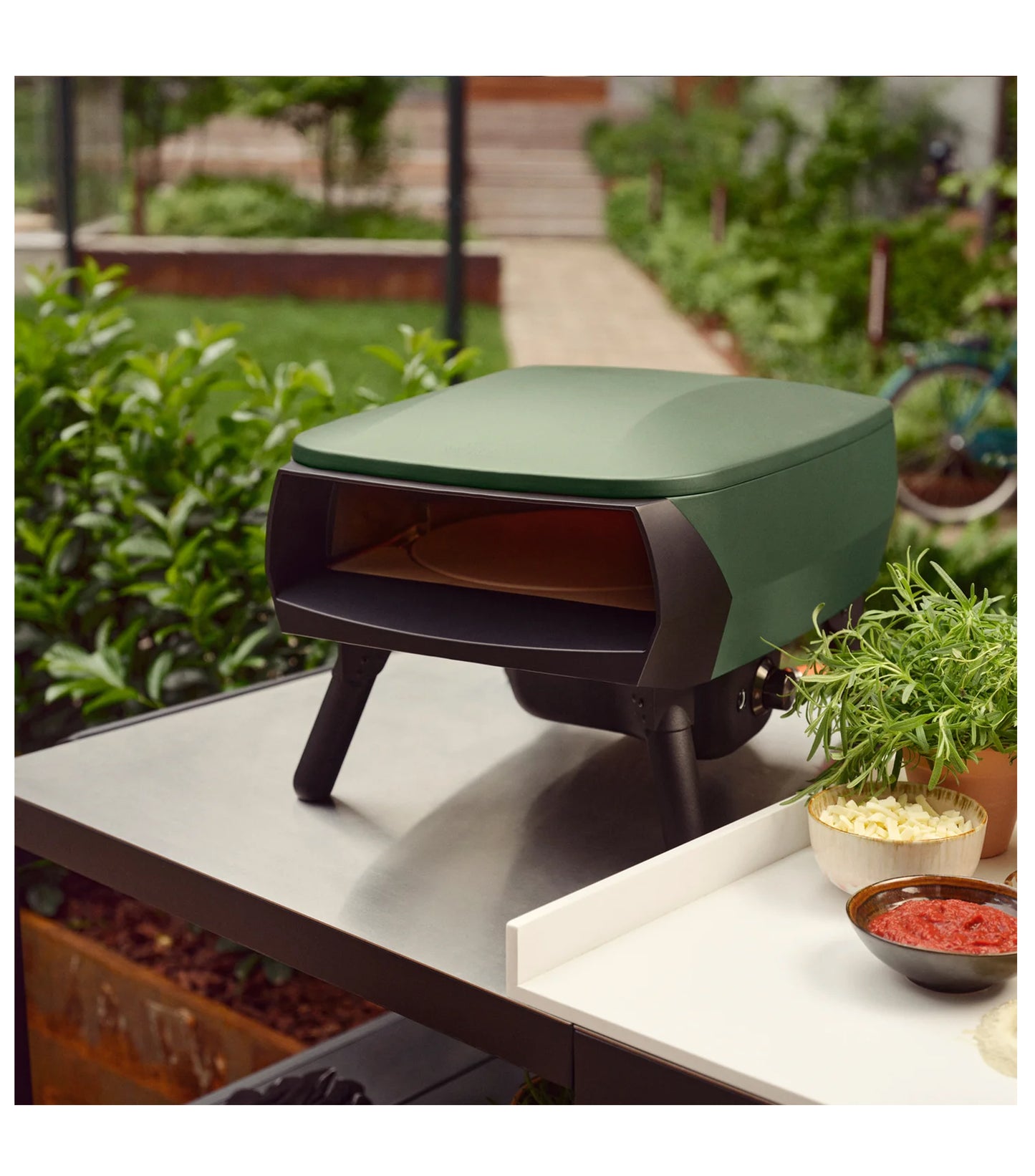 Witt Etna Rotante Piccolo Pizza Oven Matte Green
