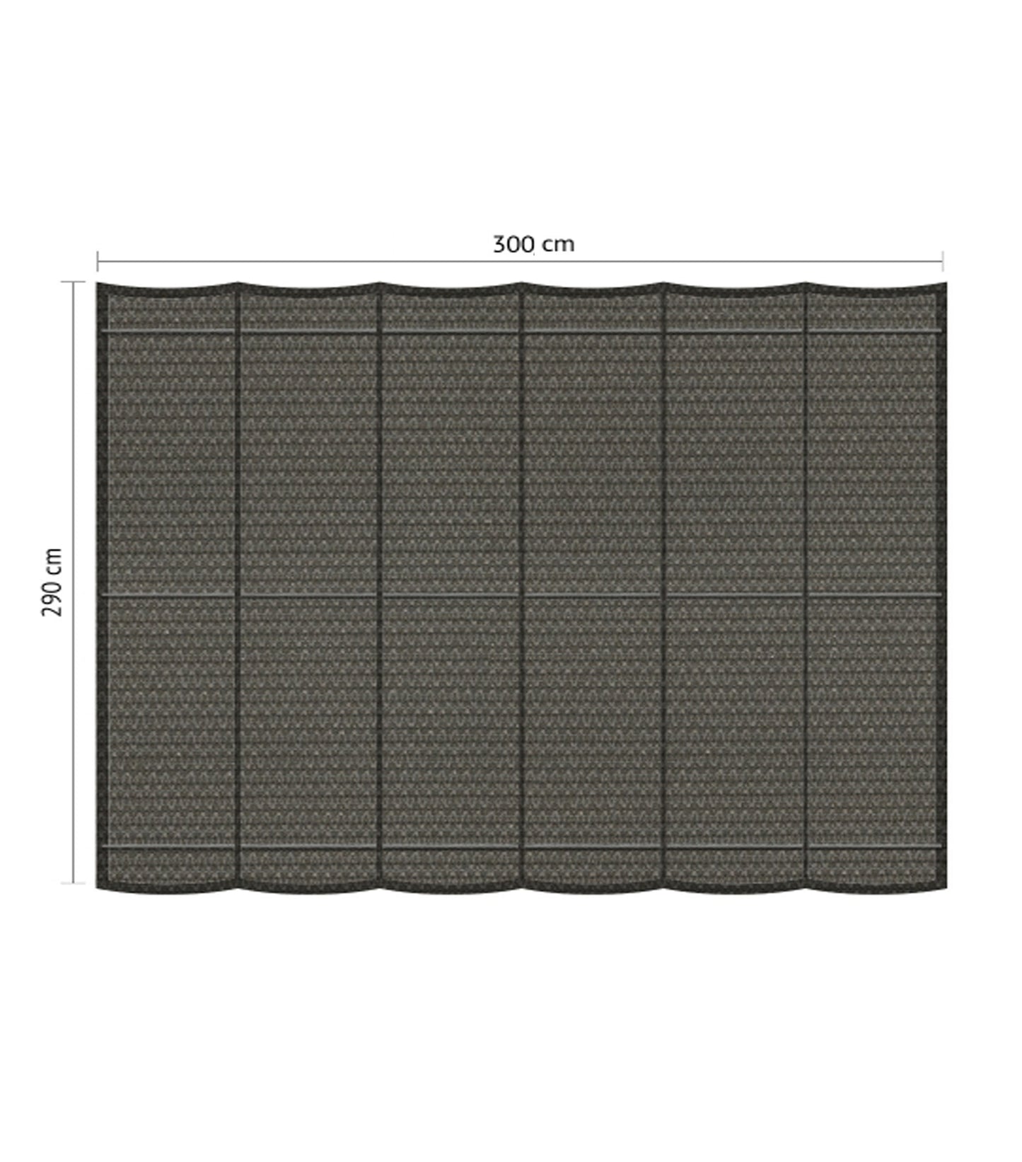 Shadow Comfort Harmonica cloth 2.90 x 3 meters Cool Gray