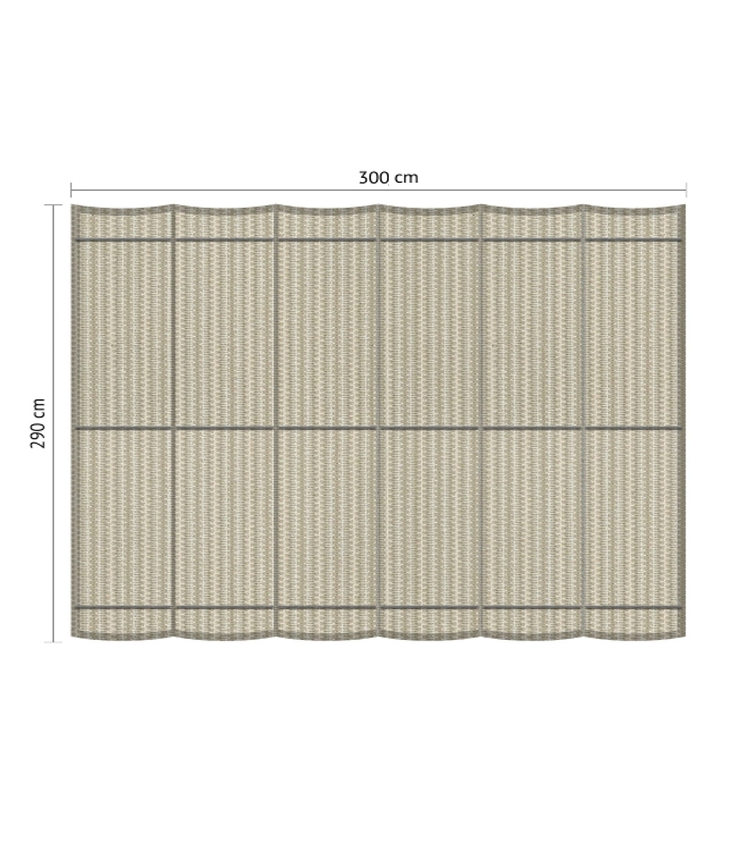 Shadow Comfort Harmonica cloth 2.90 x 3 meters Sahara Sand