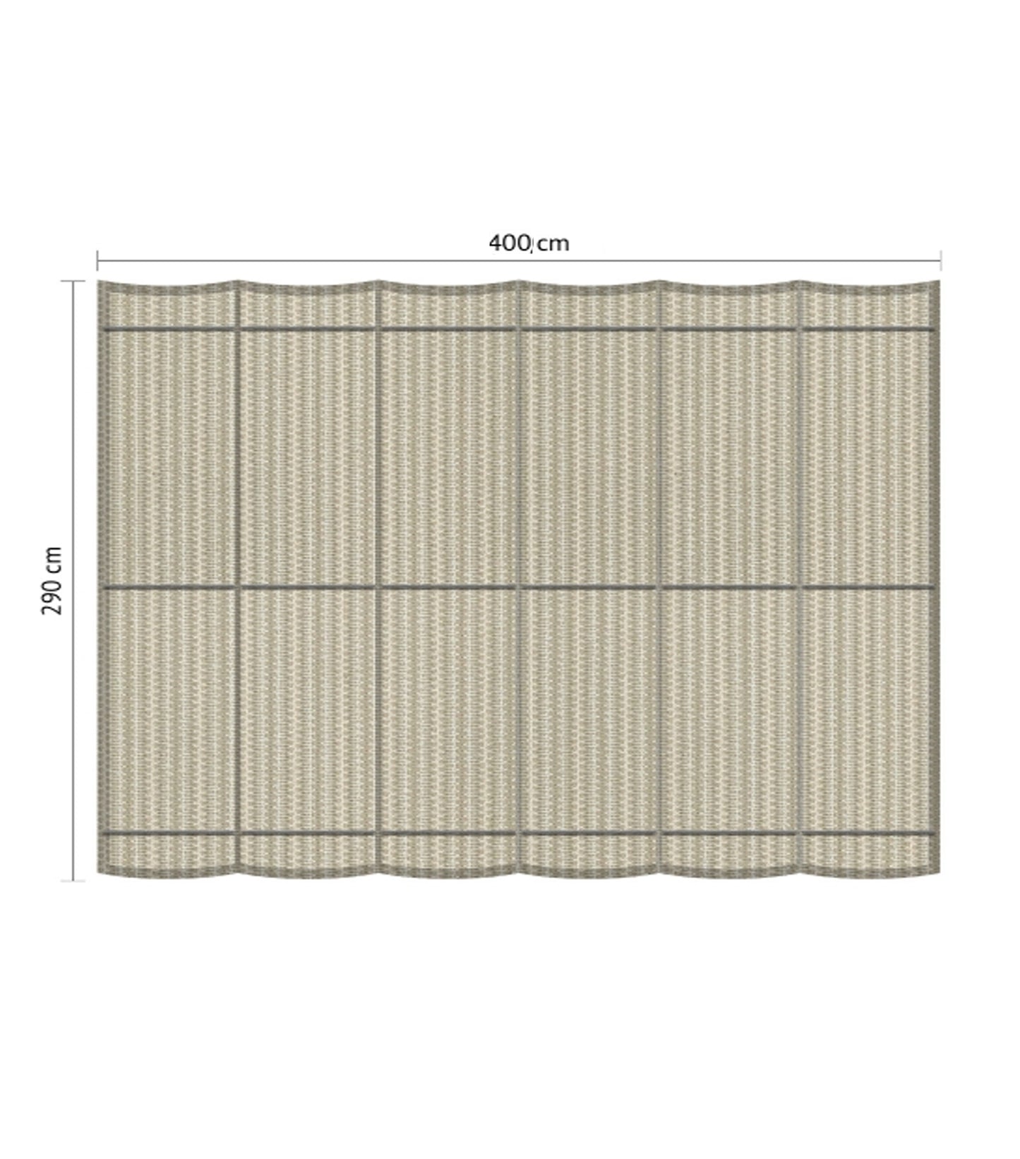 Shadow Comfort Harmonica cloth 2.90 x 4 meters Sahara Sand