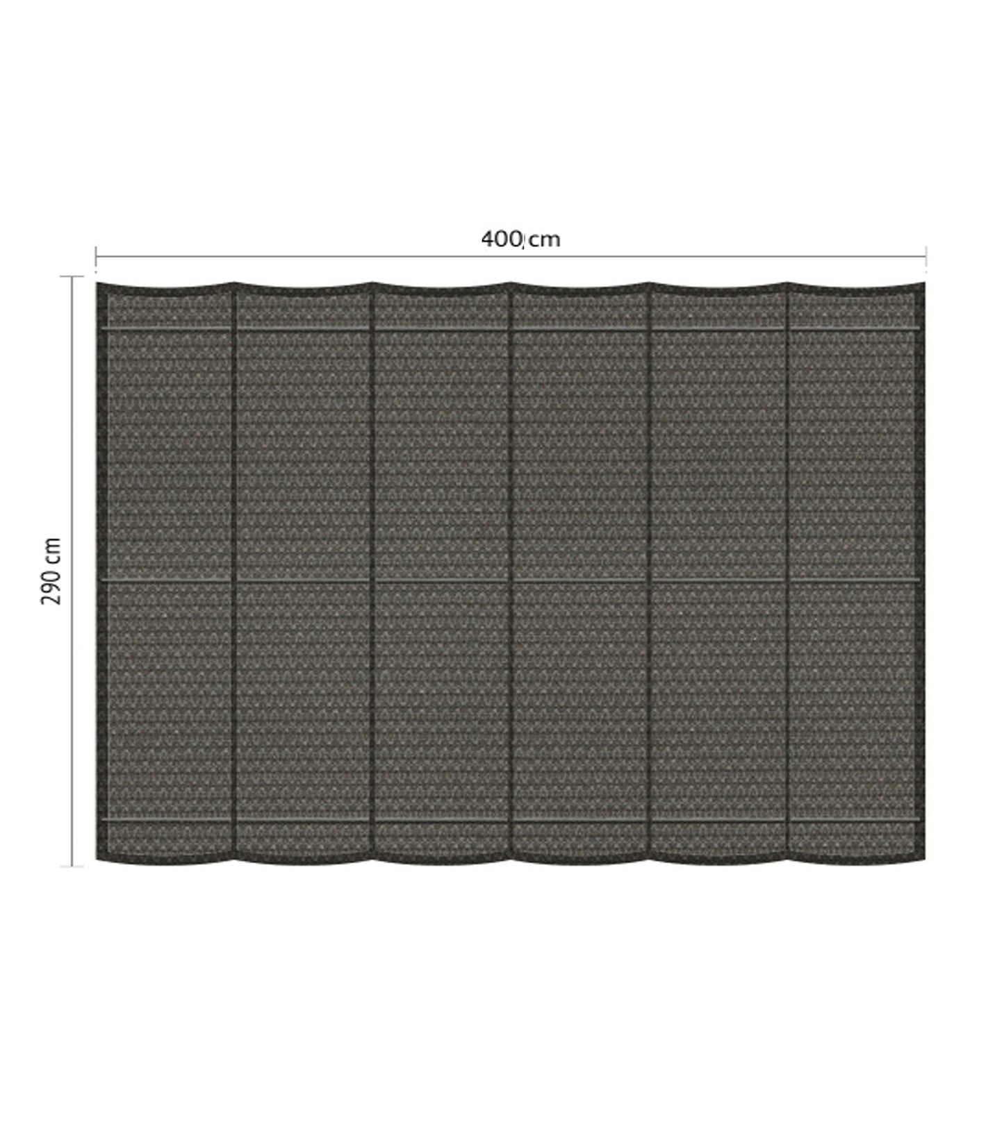 Shadow Comfort Harmonica cloth 2.90 x 4 meters Cool Gray