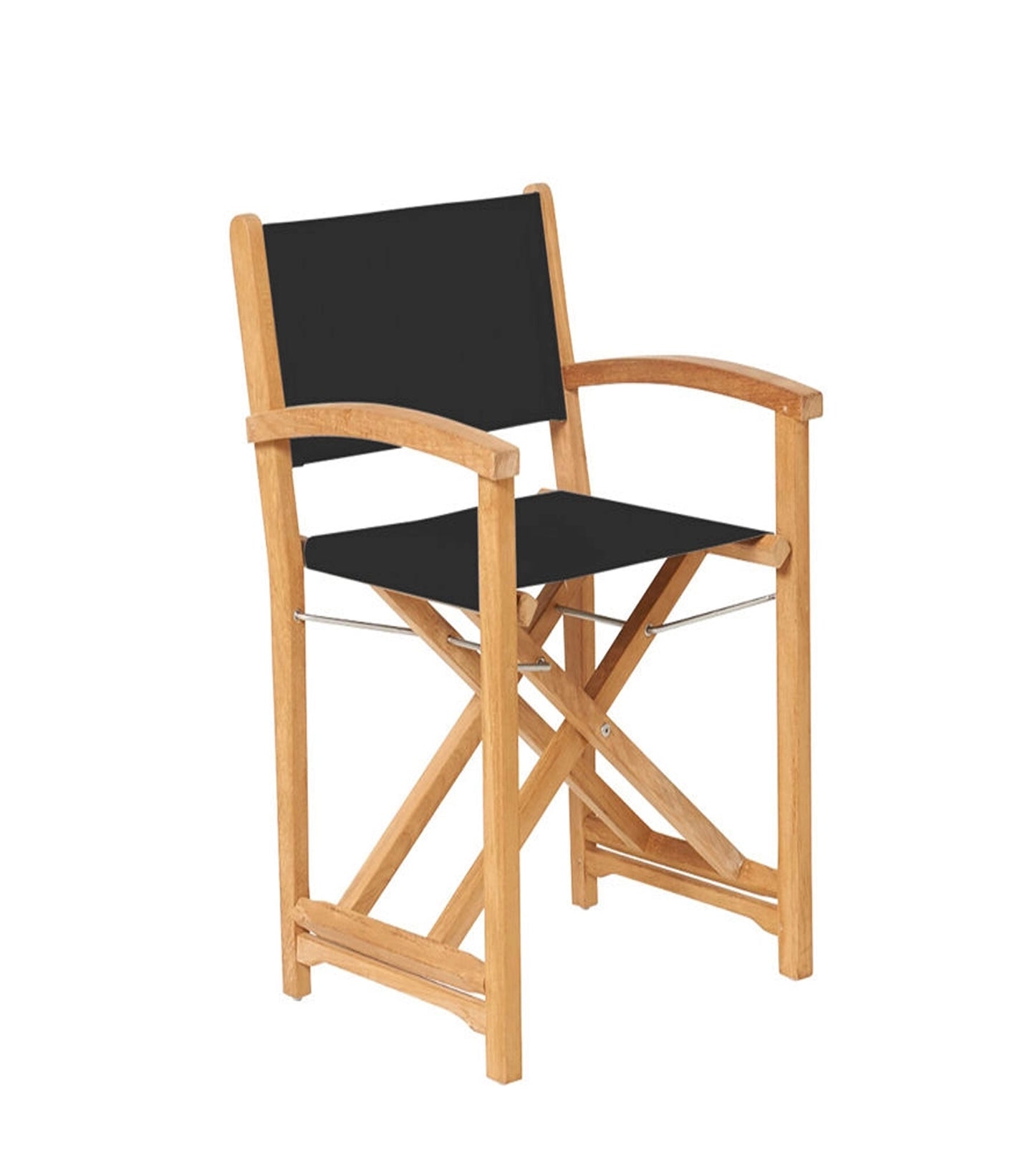 Traditional Teak Gartenstuhl „Kate“ in Schwarz
