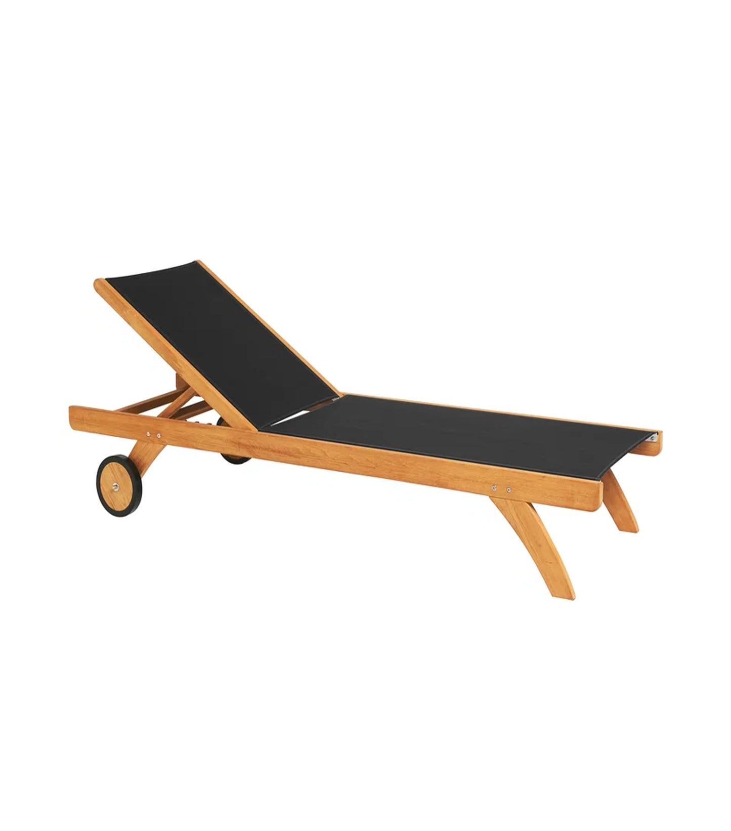 Traditional Teak liege „Kate“ in Schwarz