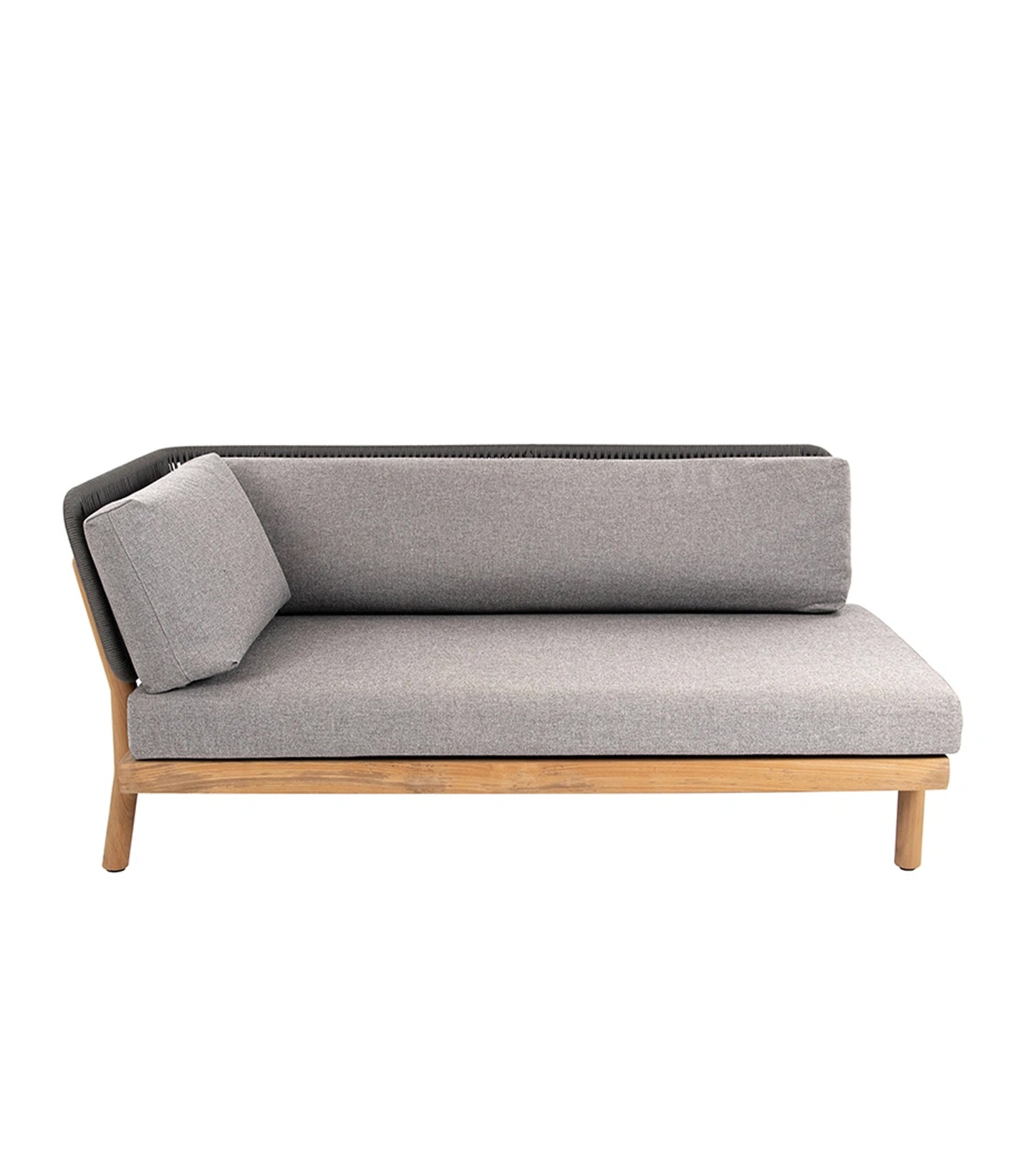 Traditional Teak Marcella Lounge Sofa 2-seater arm right