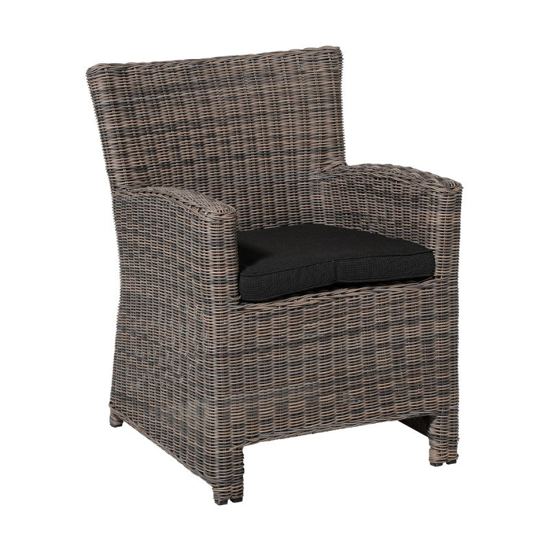 Madison stoelkussen Wicker vierkant 48x48cm Rib Black
