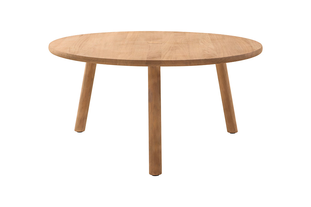 Traditioneller Couchtisch Marcella aus Teakholz Ø90 cm