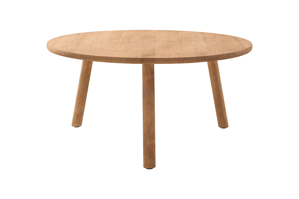 Traditioneller Couchtisch Marcella aus Teakholz Ø90 cm