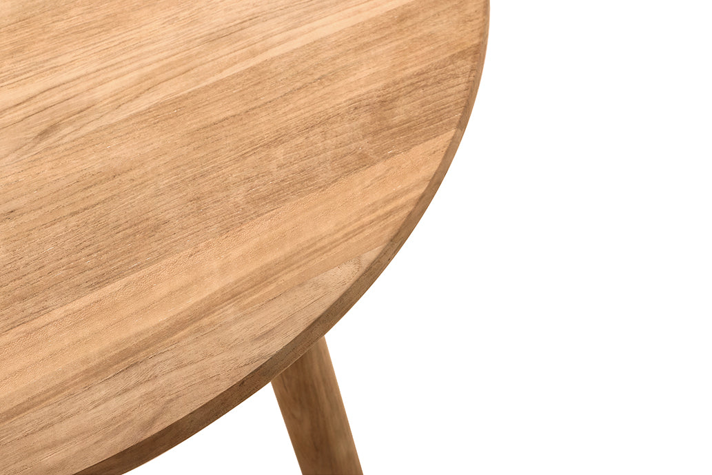 Traditioneller Couchtisch Marcella aus Teakholz Ø90 cm
